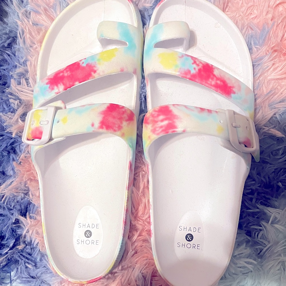 Multicolored slip on shoes. Like new. Worn a handful of times.